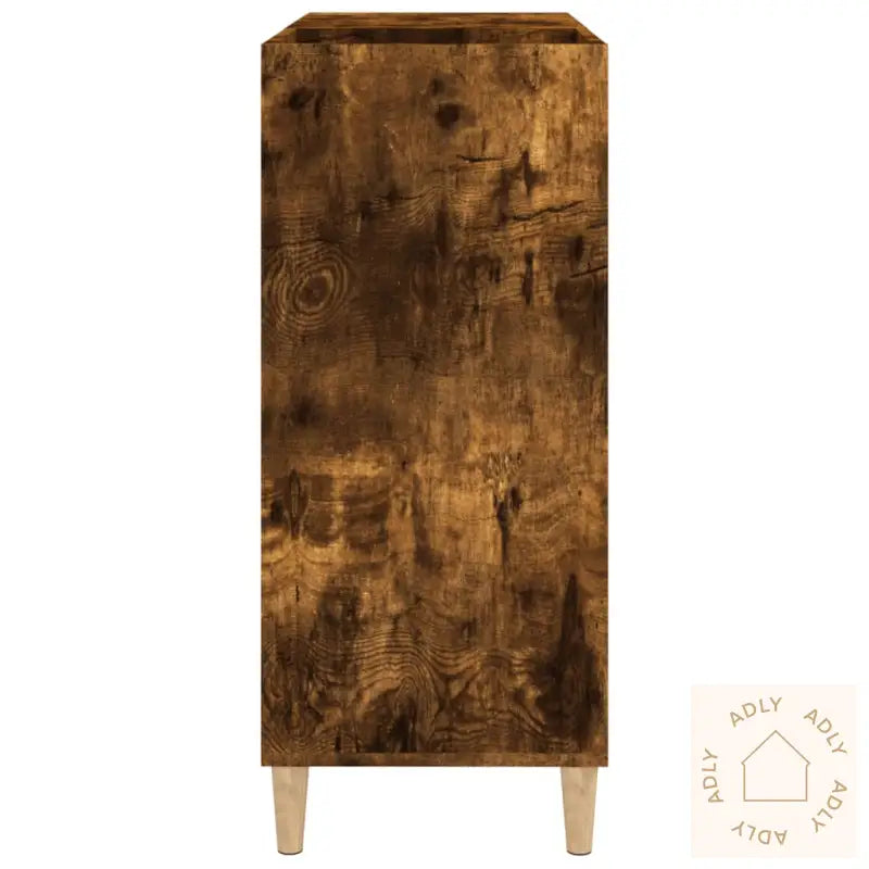 Hifi-Benk Røkt Eik 84,5X38X89 Cm Konstruert Tre