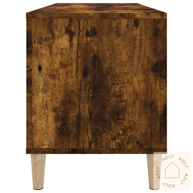 Hifi-Benk Røkt Eik 100X38X48 Cm Konstruert Tre