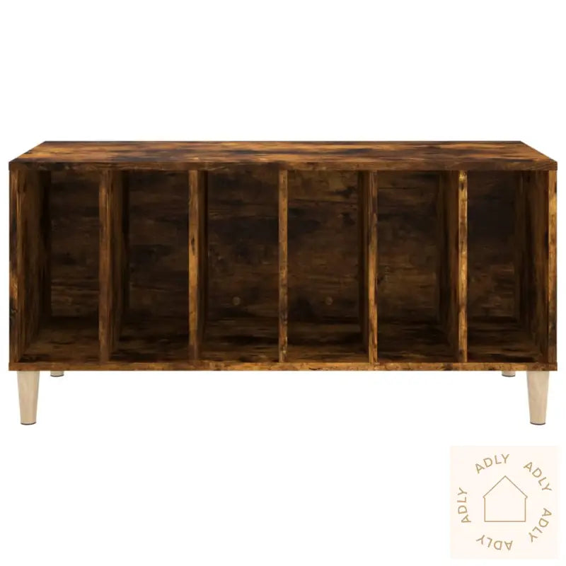 Hifi-Benk Røkt Eik 100X38X48 Cm Konstruert Tre