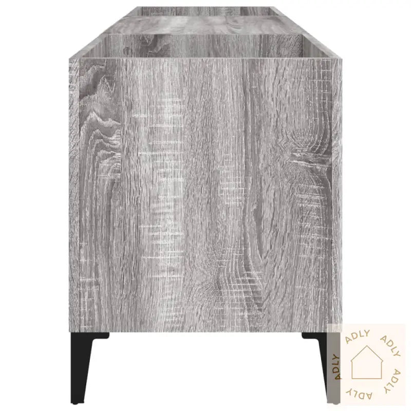 Hifi-Benk Grå Sonoma 121X38X48 Cm Konstruert Tre