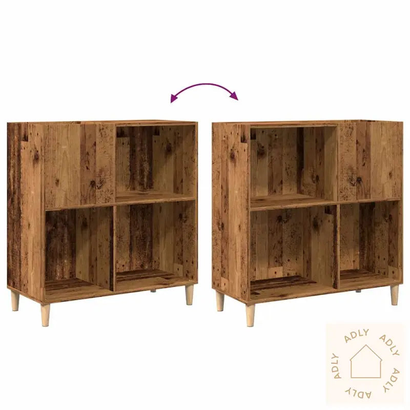 Plateskap Gammelt Tre 84,5X38X89 Cm Konstruert Tre