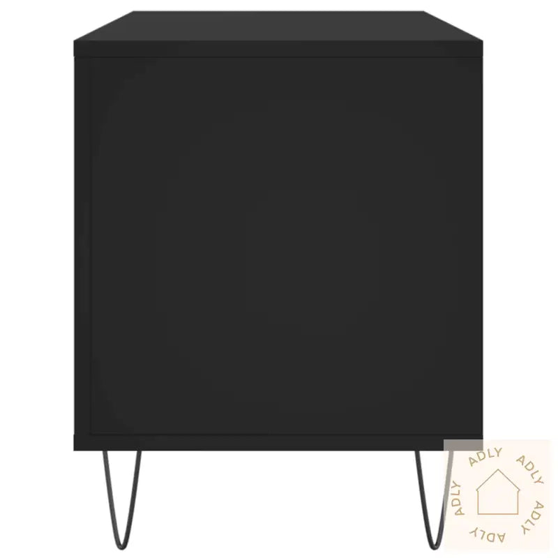 Hifi-Benk Svart 100X38X48 Cm Konstruert Tre