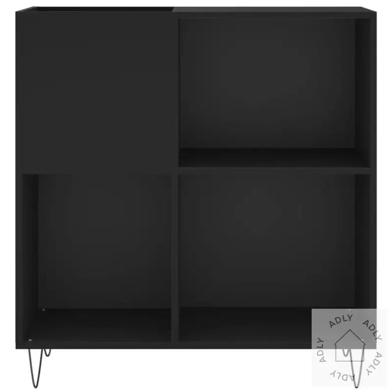 Hifi-Benk Svart 84,5X38X89 Cm Konstruert Tre