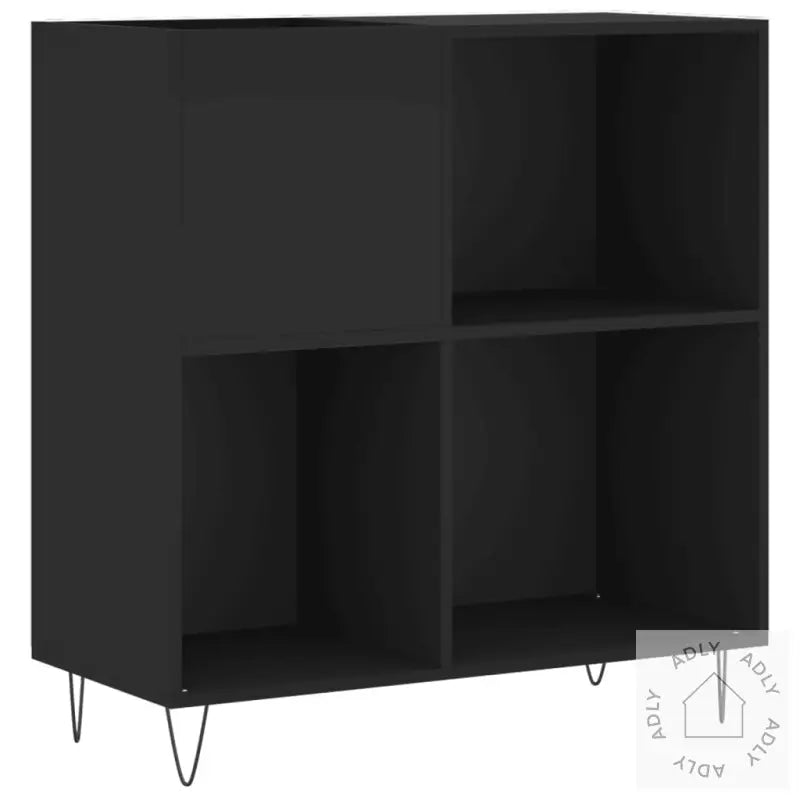 Hifi-Benk Svart 84,5X38X89 Cm Konstruert Tre