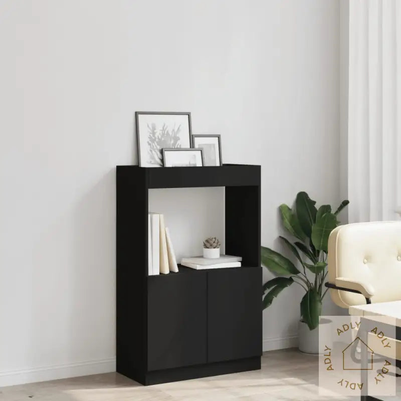 Highboard Svart 63X33X100 Cm Konstruert Tre