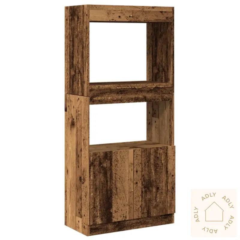 Highboard Gammelt Tre 63X33X140 Cm Konstruert Tre