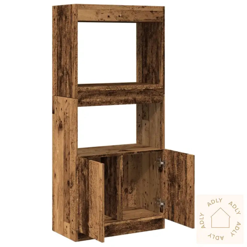 Highboard Gammelt Tre 63X33X140 Cm Konstruert Tre