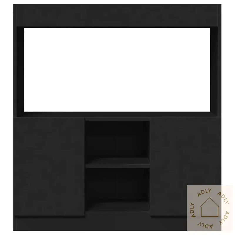 Highboard Svart 92X33X100 Cm Konstruert Tre