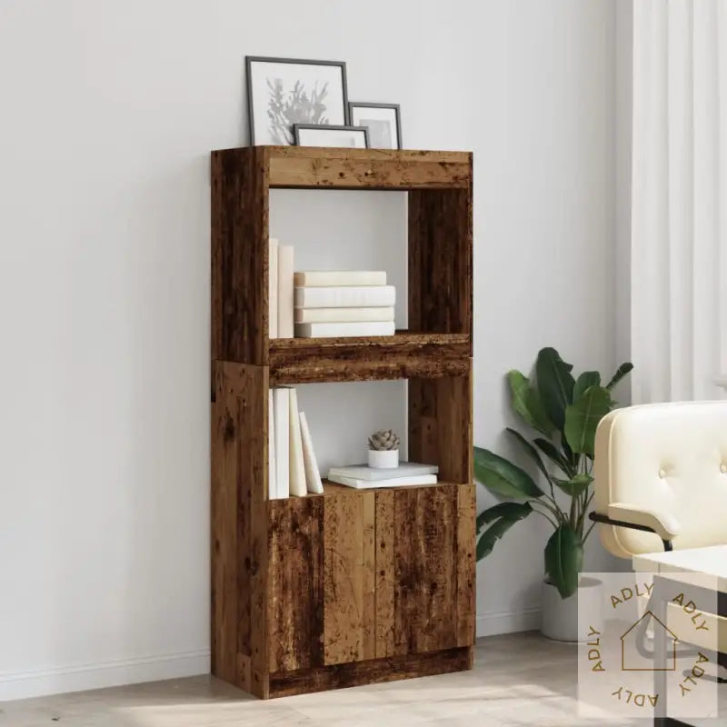Highboard Gammelt Tre 63X33X140 Cm Konstruert Tre