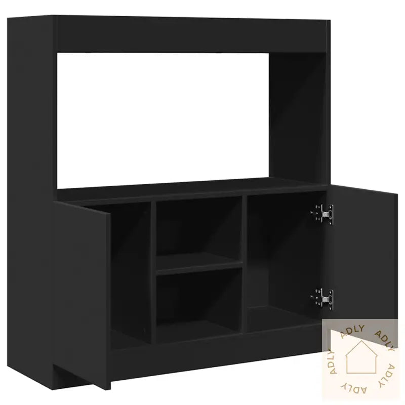 Highboard Svart 92X33X100 Cm Konstruert Tre