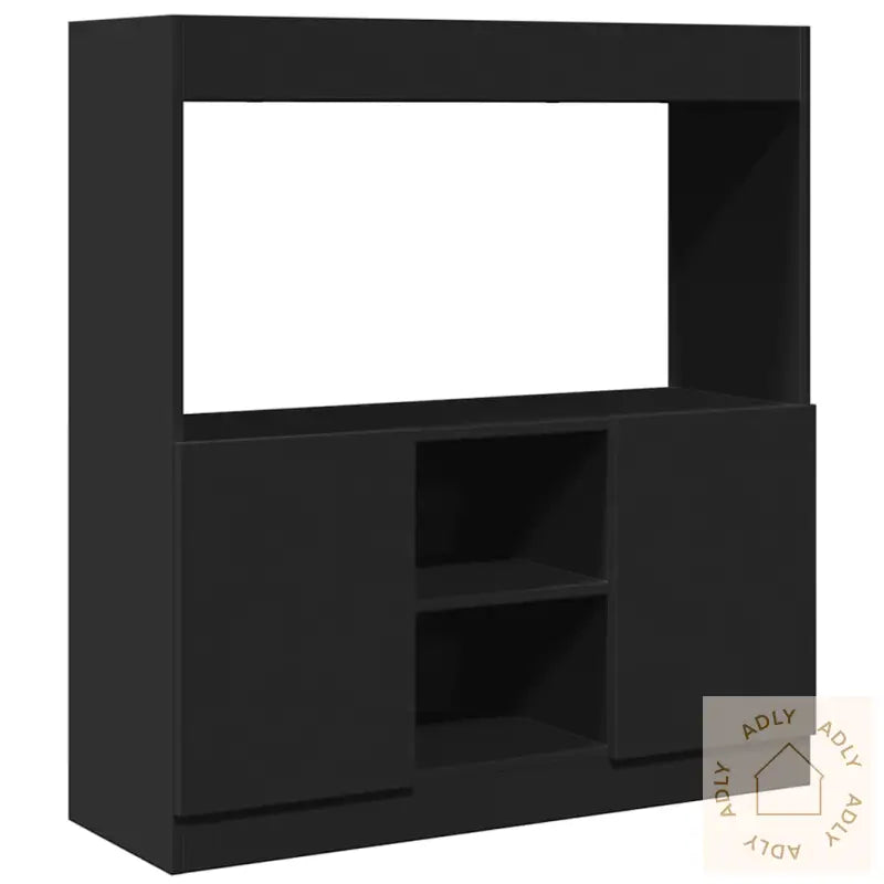 Highboard Svart 92X33X100 Cm Konstruert Tre