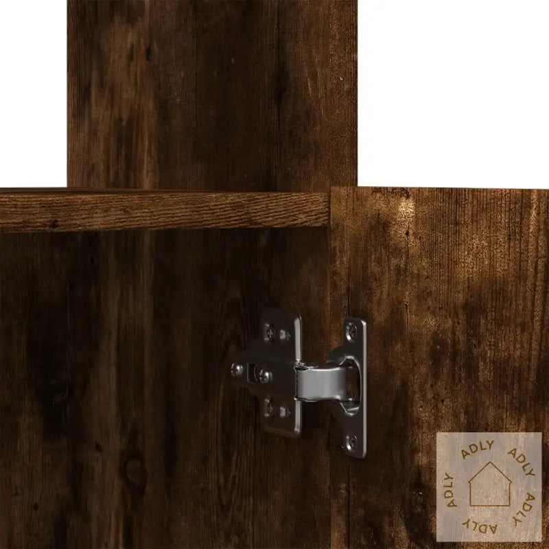 Highboard Røkt Eik 63X33X180 Cm Konstruert Tre
