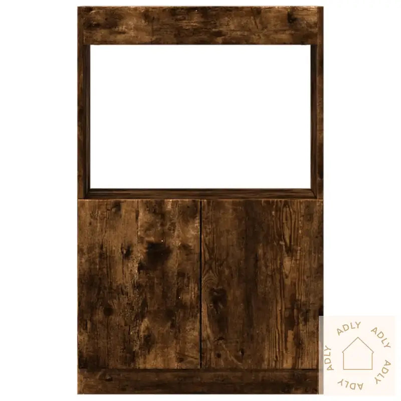 Highboard Røkt Eik 63X33X100 Cm Konstruert Tre