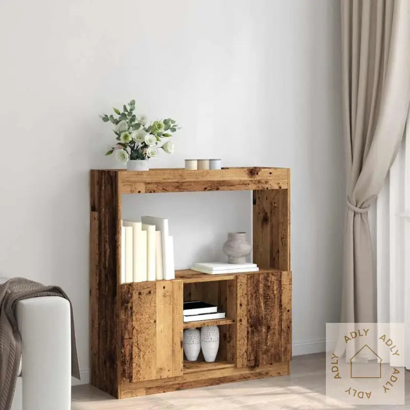Highboard Gammelt Tre 92X33X100 Cm Konstruert Tre