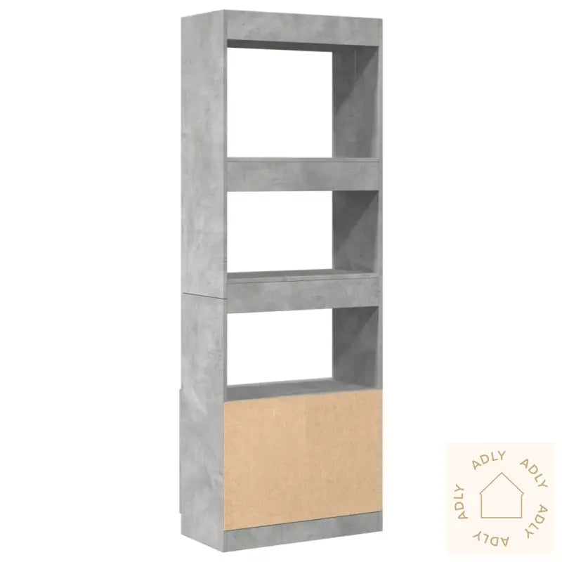 Highboard Betonggrå 63X33X180 Cm Konstruert Tre