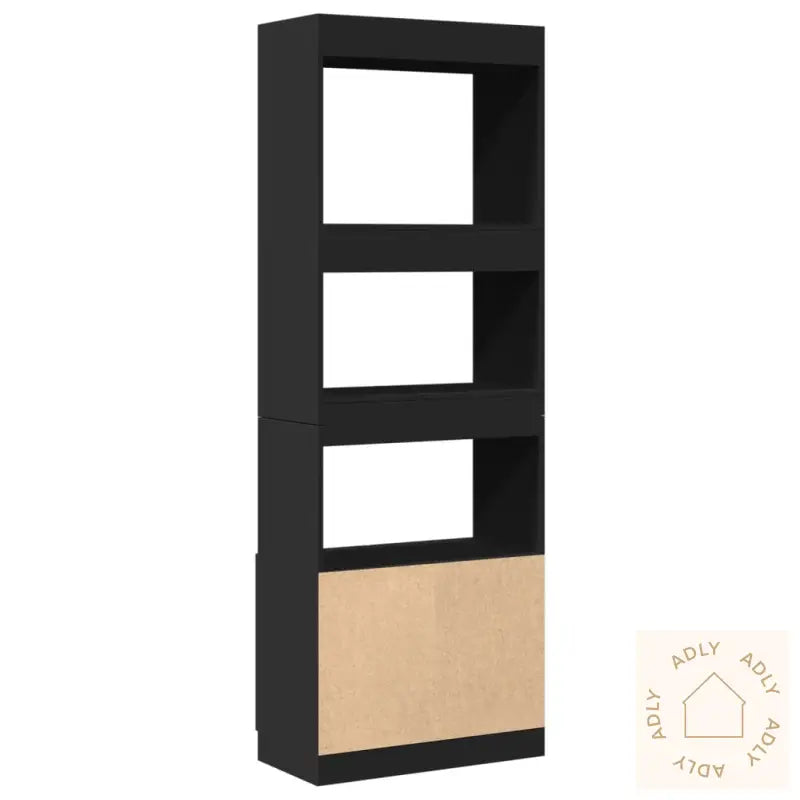 Highboard Svart 63X33X180 Cm Konstruert Tre