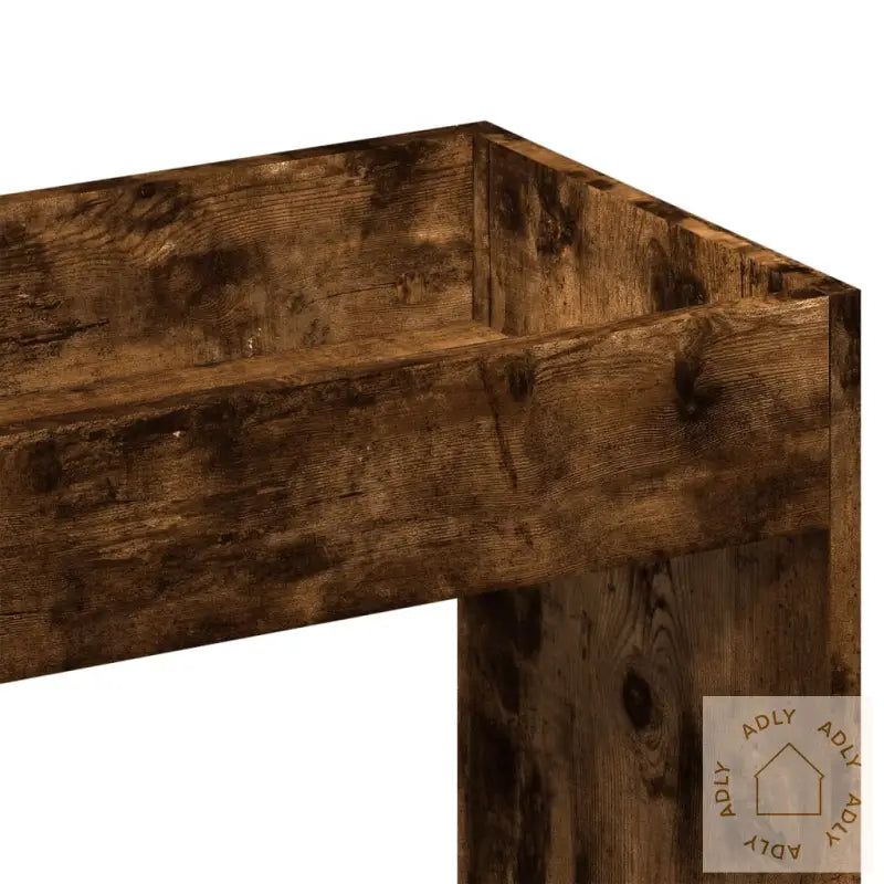Highboard Røkt Eik 63X33X180 Cm Konstruert Tre