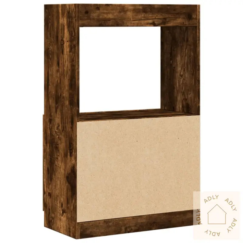 Highboard Røkt Eik 63X33X100 Cm Konstruert Tre