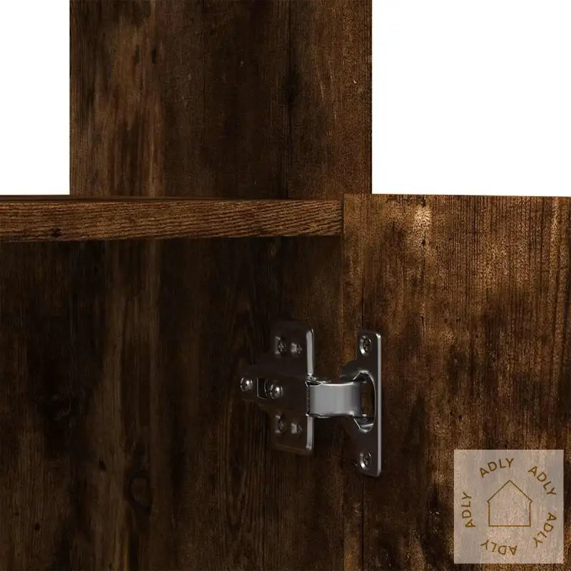 Highboard Røkt Eik 92X33X100 Cm Konstruert Tre