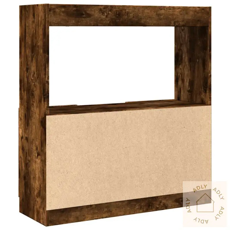 Highboard Røkt Eik 92X33X100 Cm Konstruert Tre
