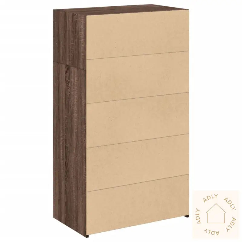 Hylle Brun Eik 70X41X124 Cm Konstruert Tre