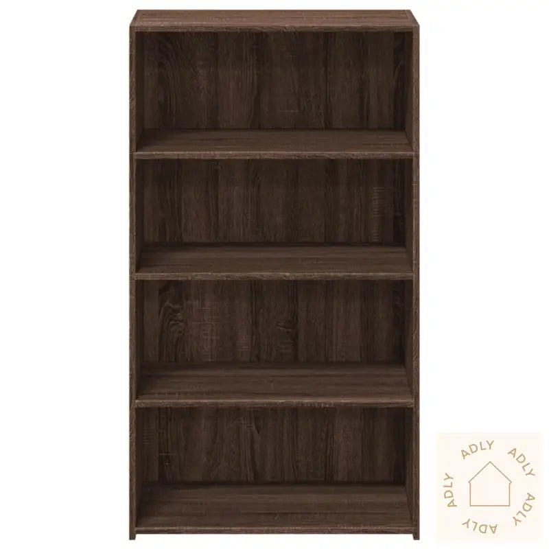 Hylle Brun Eik 70X41X124 Cm Konstruert Tre