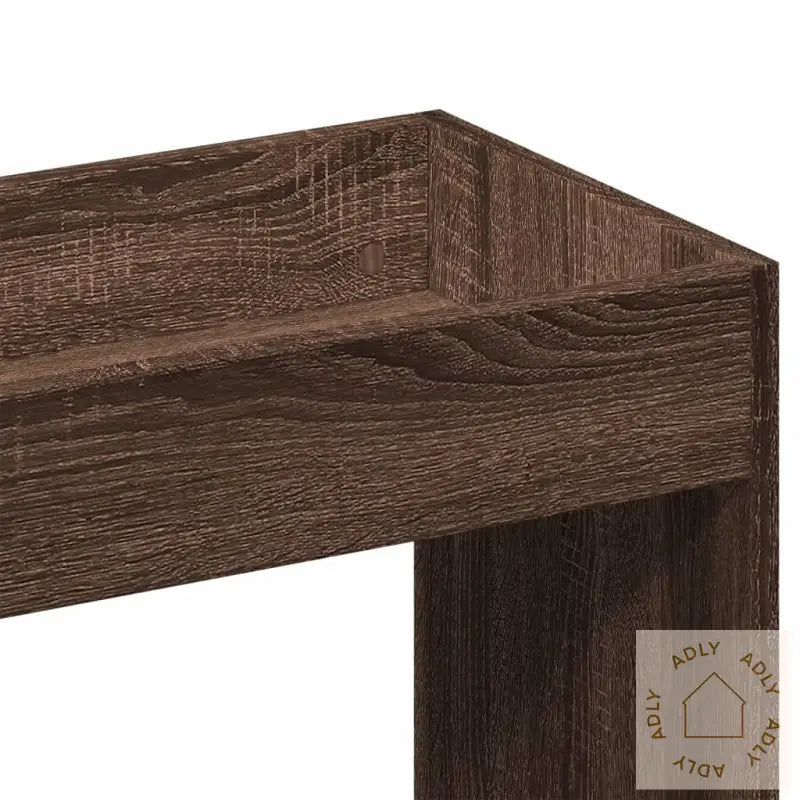 Highboard Brun Eik 63X33X180 Cm Konstruert Tre
