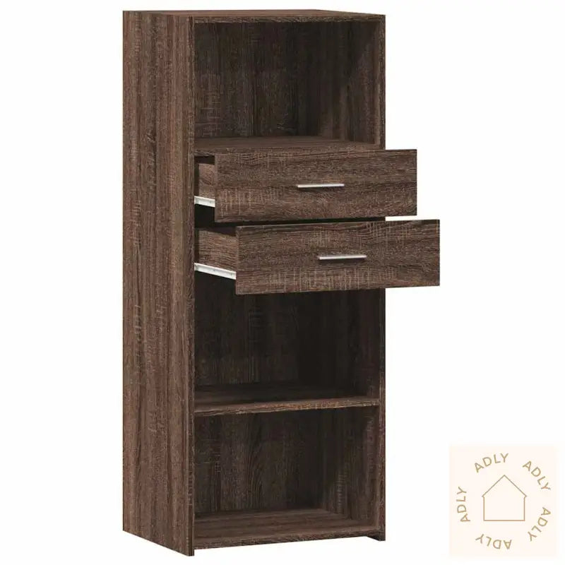 Hylle Brun Eik 50X42,5X124 Cm Konstruert Tre