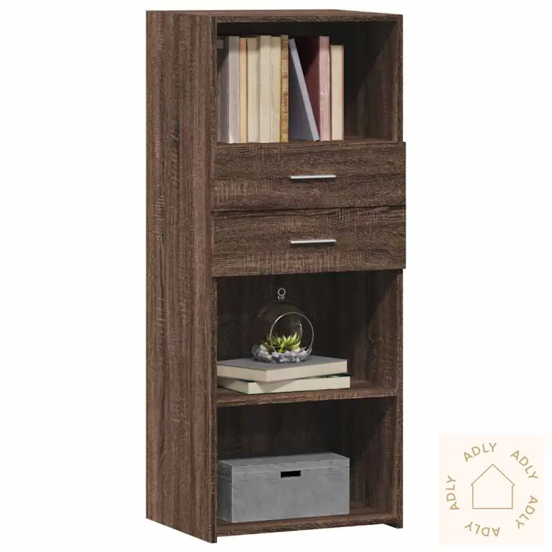 Hylle Brun Eik 50X42,5X124 Cm Konstruert Tre