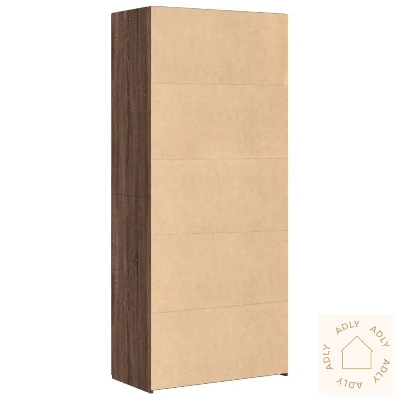 Highboard Brun Eik 80X42,5X185 Cm Konstruert Tre