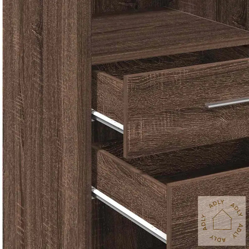 Hylle Brun Eik 50X42,5X124 Cm Konstruert Tre