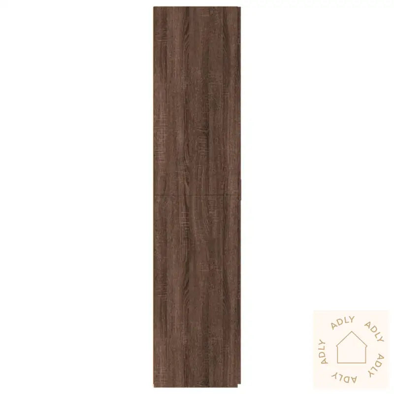 Highboard Brun Eik 80X42,5X185 Cm Konstruert Tre