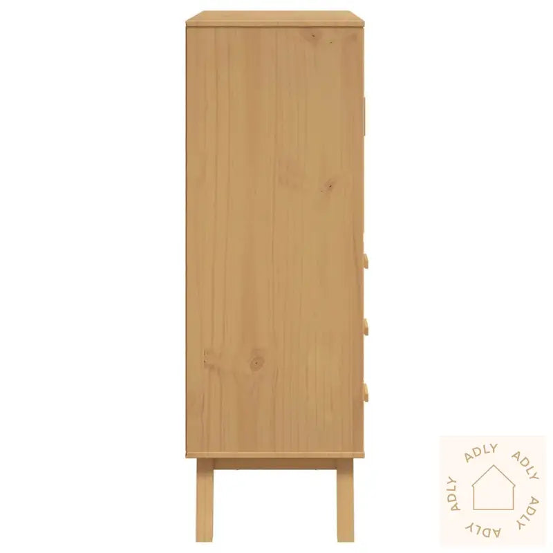 Highboard Olden Grå Og Brun 85X43X125 Cm Heltre Furu