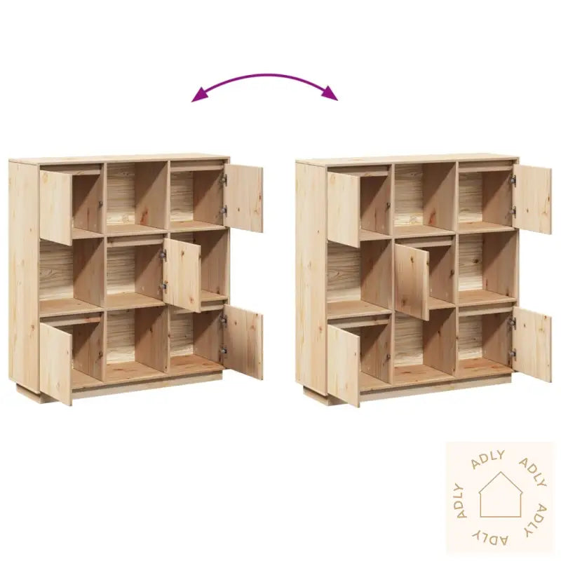 Highboard 110,5X35X117 Cm Heltre Furu