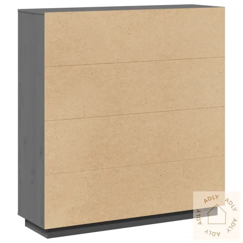 Highboard Grå 110,5X35X117 Cm Heltre Furu