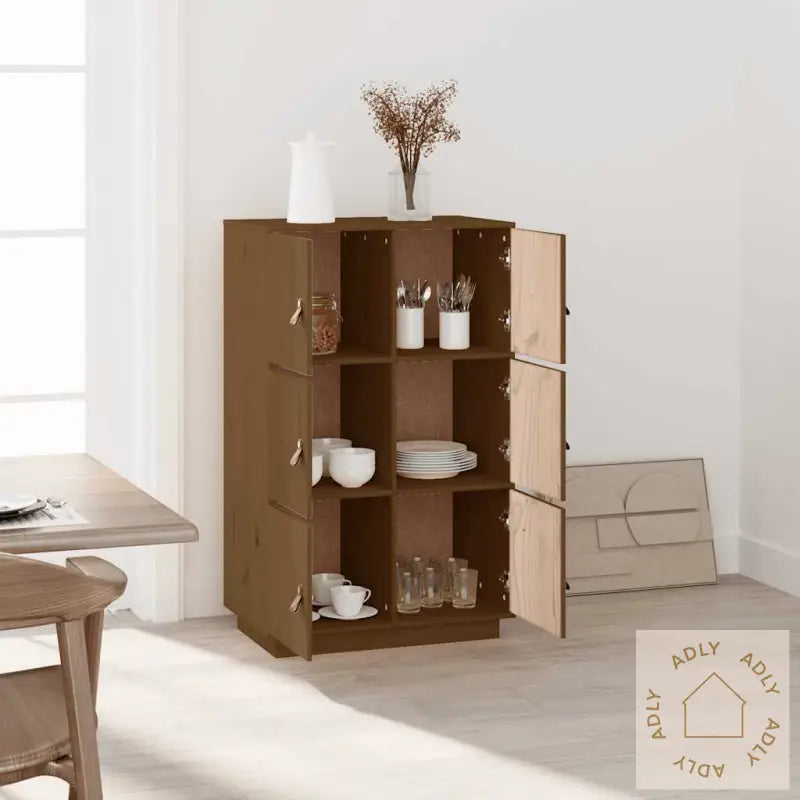 Highboard Honningbrun 67X40X108,5 Cm Heltre Furu