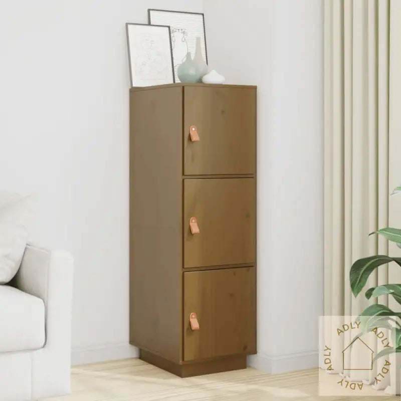Highboard Honningbrun 34X40X108,5 Cm Heltre Furu