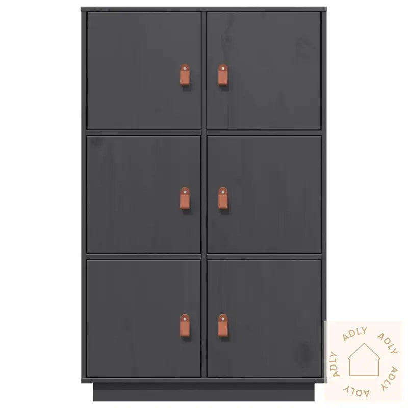 Highboard Grå 67X40X108,5 Cm Heltre Furu