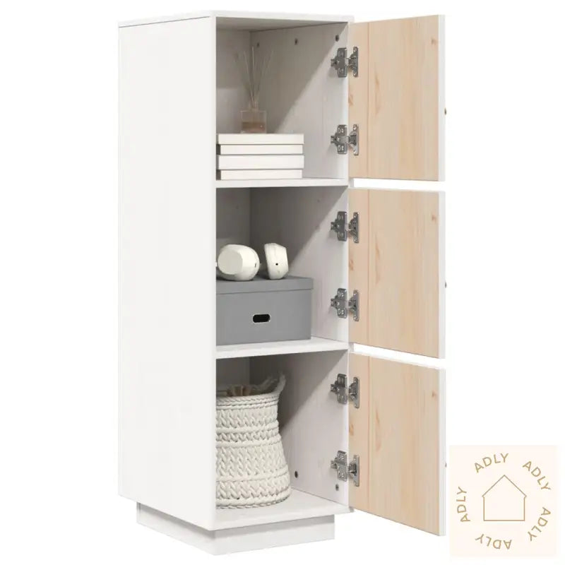 Highboard Hvit 34X40X108,5 Cm Heltre Furu