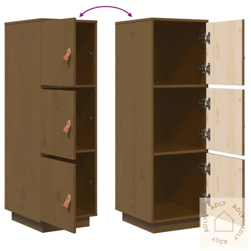 Highboard Honningbrun 34X40X108,5 Cm Heltre Furu