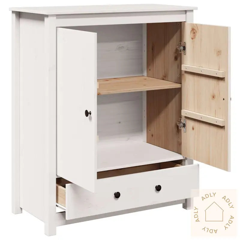 Highboard Hvit 83X41,5X100 Cm Heltre Furu