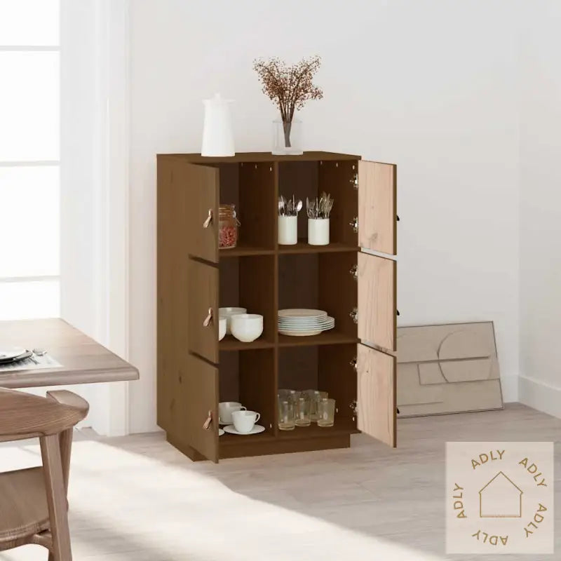 Highboard Honningbrun 67X40X108,5 Cm Heltre Furu