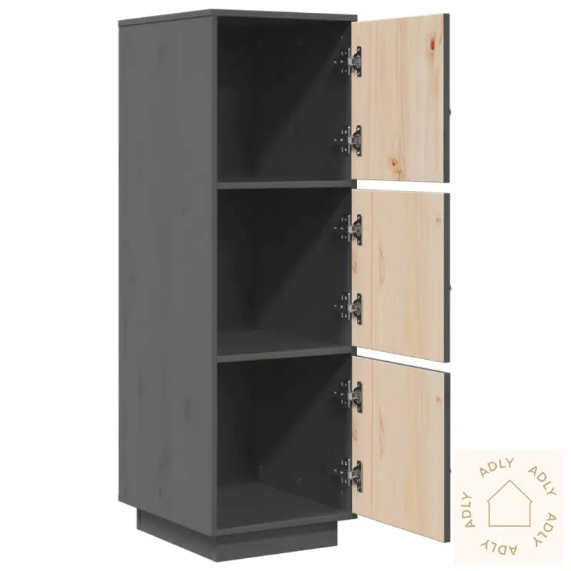 Highboard Grå 34X40X108,5 Cm Heltre Furu