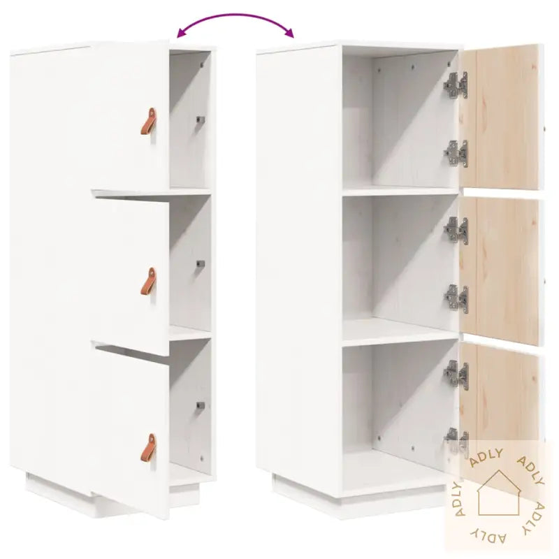 Highboard Hvit 34X40X108,5 Cm Heltre Furu