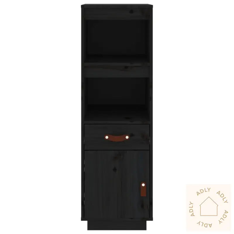 Highboard Svart 34X40X108,5 Cm Heltre Furu