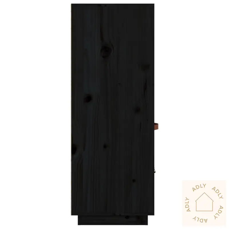 Highboard Svart 67X40X108,5 Cm Heltre Furu