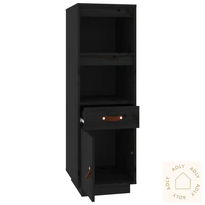 Highboard Svart 34X40X108,5 Cm Heltre Furu