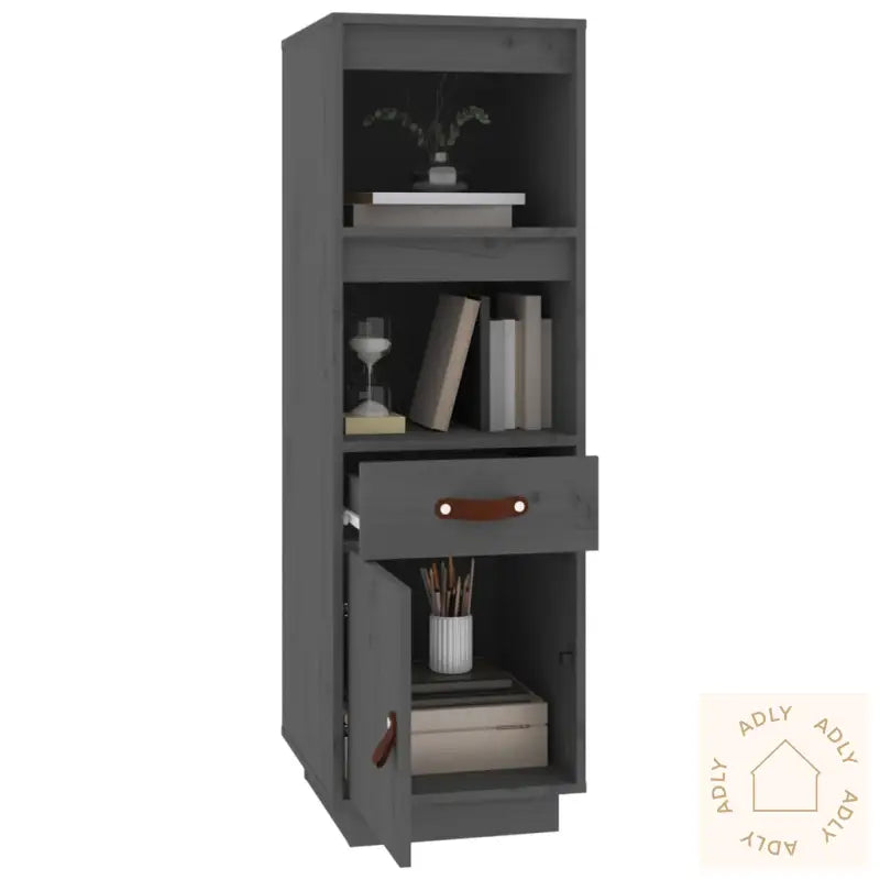Highboard Grå 34X40X108,5 Cm Heltre Furu