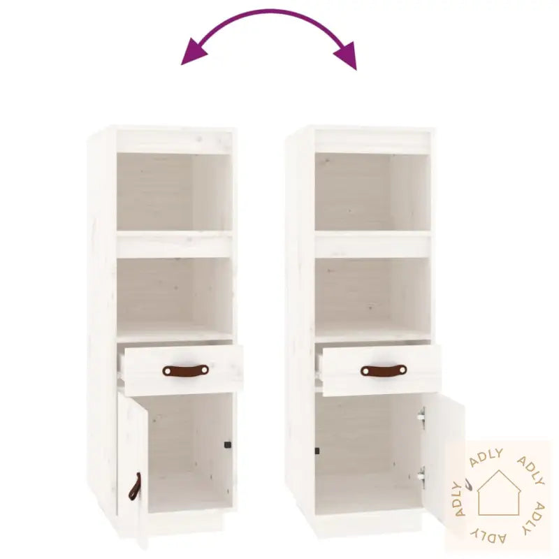 Highboard Hvit 34X40X108,5 Cm Heltre Furu