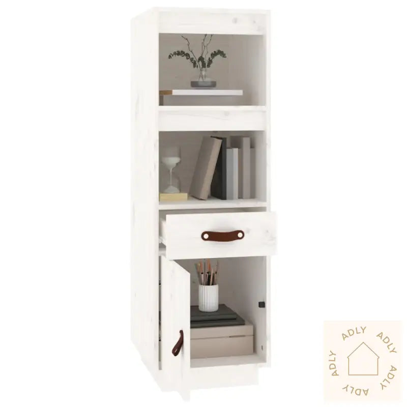 Highboard Hvit 34X40X108,5 Cm Heltre Furu